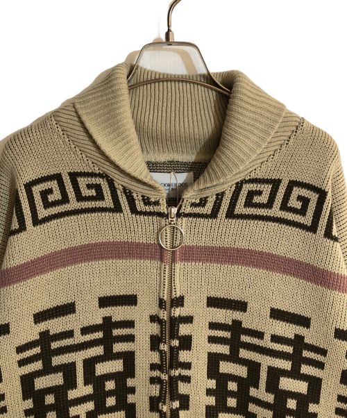 Black Weirdos（ブラック ウィドース）Black Weirdos (ブラック ウィドース) 24AW DUDE CAUCHAN SWEATER/24AWデュードカウチンセーター ベージュ サイズ:Lの古着・服飾アイテム