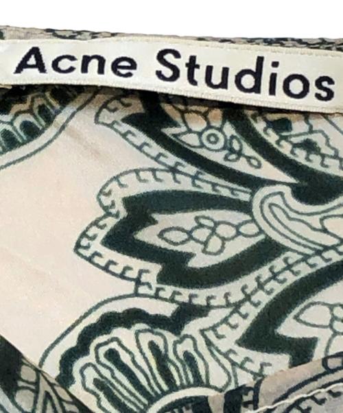 Acne studios（アクネ ストゥディオス）ACNE STUDIOS (アクネ ストゥディオス) ペイズリープリントチュニック グリーン サイズ:34の古着・服飾アイテム