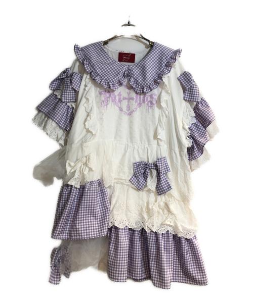 Jamie エーエヌケー（ジェイミーエーエヌケー）Jamie エーエヌケー (ジェイミーエーエヌケー) リメイクワンピース パープル サイズ:Mの古着・服飾アイテム