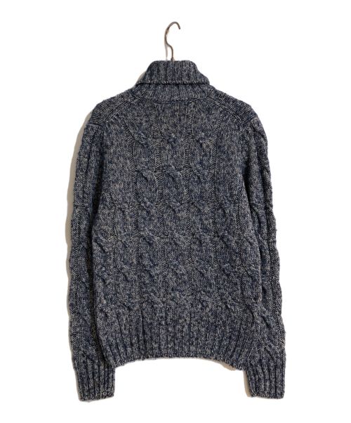 GRAN SASSO（グランサッソ）GRAN SASSO (グランサッソ) シルク混タートルネックニット ネイビー サイズ:44の古着・服飾アイテム