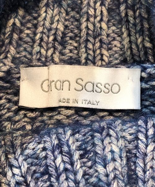 GRAN SASSO（グランサッソ）GRAN SASSO (グランサッソ) シルク混タートルネックニット ネイビー サイズ:44の古着・服飾アイテム