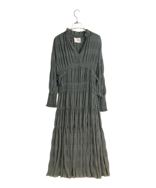 Ameri（アメリ）AMERI (アメリ) SHIRRING PLEATS DRESS グリーン サイズ:不明の古着・服飾アイテム