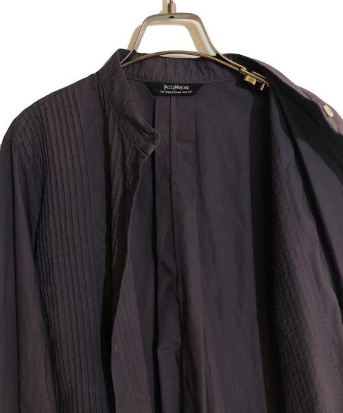 YACCO MARICARD（ヤッコマリカルド）YACCO MARICARD (ヤッコマリカルド) ピンタックバンドカラーシャツワンピース グレー サイズ:不明の古着・服飾アイテム