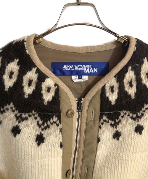 JUNYA WATANABE MAN（ジュンヤワタナベマン）JUNYA WATANABE MAN (ジュンヤワタナベマン) エステルナイロンタフタ×ウールジャガード ホワイト サイズ:Ｍの古着・服飾アイテム
