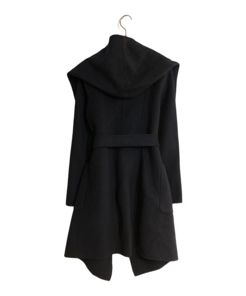 BCBG MAX AZRIA（ビーシービージーマックスアズリア）BCBG MAX AZRIA (ビーシービージーマックスアズリア) ウールダブルフェイスフーデッドコート ネイビー サイズ:XSの古着・服飾アイテム