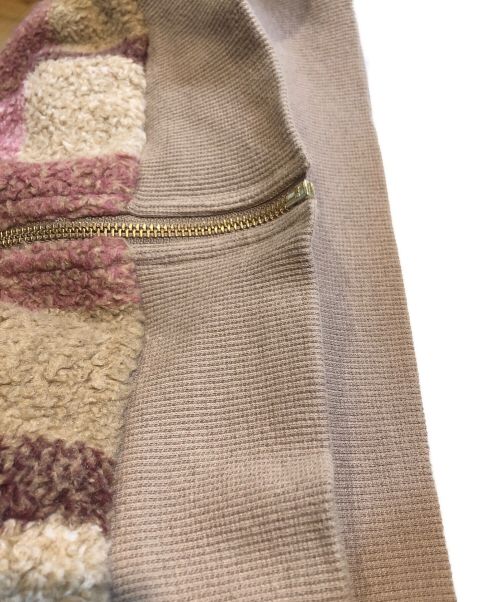 BLUE LABEL CRESTBRIDGE（ブルーレーベルクレストブリッジ）BLUE LABEL CRESTBRIDGE (ブルーレーベルクレストブリッジ) ブルーレーベルチェック ボアジップパーカー ピンク サイズ:38の古着・服飾アイテム