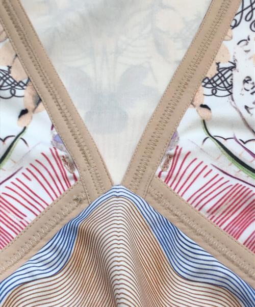 ROBERTO CAVALLI（ロベルトカヴァリ）ROBERTO CAVALLI (ロベルトカヴァリ) タイガーパーツ プリントドレス ピンク×グリーン サイズ:38の古着・服飾アイテム