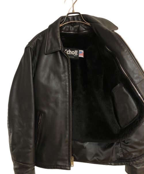 Schott（ショット）Schott (ショット) ボアライナー付きレザージャケット ブラック サイズ:36の古着・服飾アイテム