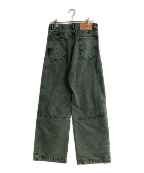 SUBLATIONS（サブレーションズ）SUBLATIONS (サブレーションズ) WIDE SEAM DENIM BAGGY PANTS .11 グリーン サイズ:1の古着・服飾アイテム