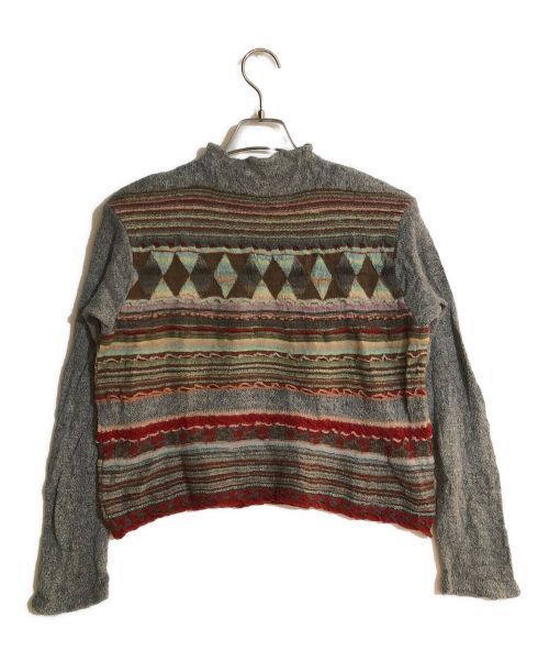 M.&KYOKO（エムアンドキョウコ）M.&KYOKO (エムアンドキョウコ) ウールシルク ハイネック3Dニット マルチカラー サイズ:2の古着・服飾アイテム