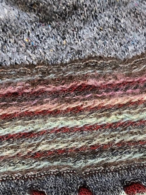 M.&KYOKO（エムアンドキョウコ）M.&KYOKO (エムアンドキョウコ) ウールシルク ハイネック3Dニット マルチカラー サイズ:2の古着・服飾アイテム