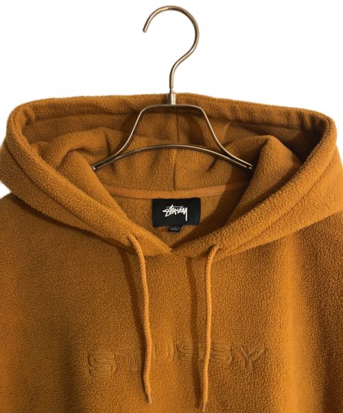 stussy（ステューシー）stussy (ステューシー) BRISTOL POLAR FLEECE HOODIE ベージュ サイズ:Sの古着・服飾アイテム