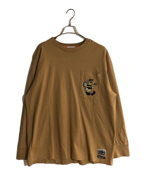 Timberland（ティンバーランド）Timberland (ティンバーランド) BILLIONAIRE BOYS CLUB BEE LINE (ビリオネアボーイズクラブ ビーライン) L/S GRAPHIC TEE/グラフィックTシャツ ブラウン サイズ:XLの古着・服飾アイテム