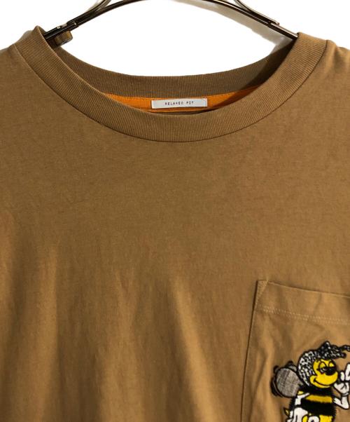 Timberland（ティンバーランド）Timberland (ティンバーランド) BILLIONAIRE BOYS CLUB BEE LINE (ビリオネアボーイズクラブ ビーライン) L/S GRAPHIC TEE/グラフィックTシャツ ブラウン サイズ:XLの古着・服飾アイテム