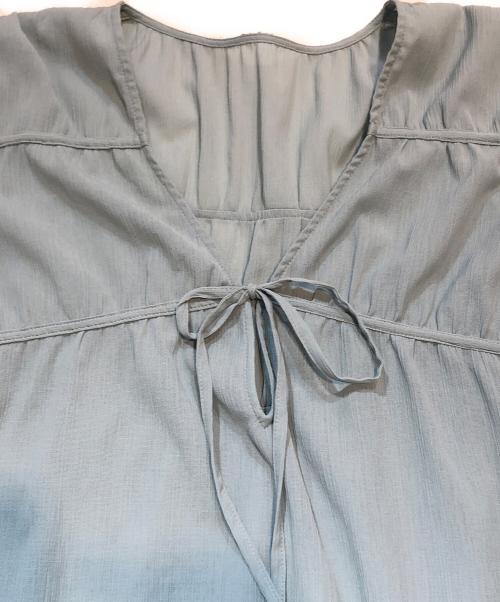 JILL STUART（ジルスチュアート）JILL STUART (ジルスチュアート) カラークレープ楊柳ブラウス グリーン サイズ:FREEの古着・服飾アイテム