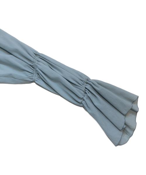 JILL STUART（ジルスチュアート）JILL STUART (ジルスチュアート) カラークレープ楊柳ブラウス グリーン サイズ:FREEの古着・服飾アイテム