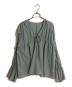 JILL STUART（ジルスチュアート）の古着「カラークレープ楊柳ブラウス」｜グリーン