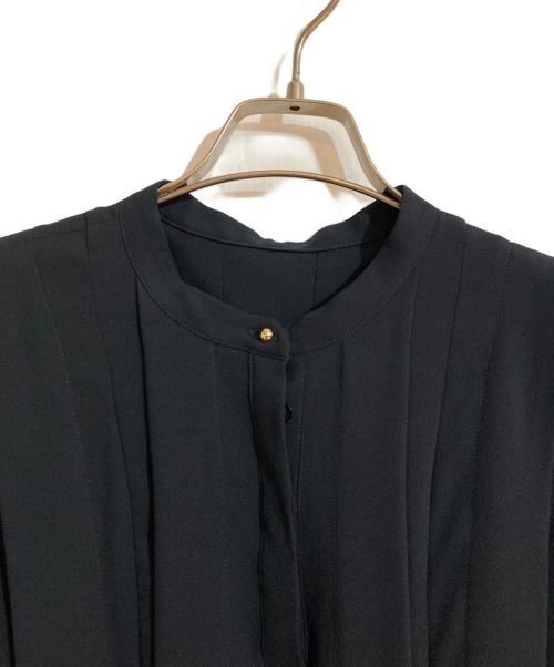 Snidel（スナイデル）SNIDEL (スナイデル) タックジョーゼットフレアワンピース ネイビーの古着・服飾アイテム