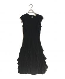 MICHAEL MICHAEL KORS（マイケル マイケルコース）の古着「フリルノースリーブワンピース」｜ブラック