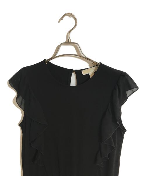 MICHAEL MICHAEL KORS（マイケル マイケルコース）MICHAEL MICHAEL KORS (マイケル マイケルコース) フリルノースリーブワンピース ブラック サイズ:S 未使用品の古着・服飾アイテム