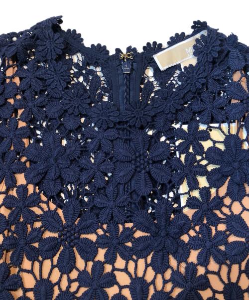 MICHAEL MICHAEL KORS（マイケル マイケルコース）MICHAEL MICHAEL KORS (マイケル マイケルコース) カットワークレースワンピース ネイビー サイズ:XXS 未使用品の古着・服飾アイテム