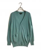 DRAWERドゥロワー）の古着「18GカシミヤシルクVネックカーディガン」｜グリーン