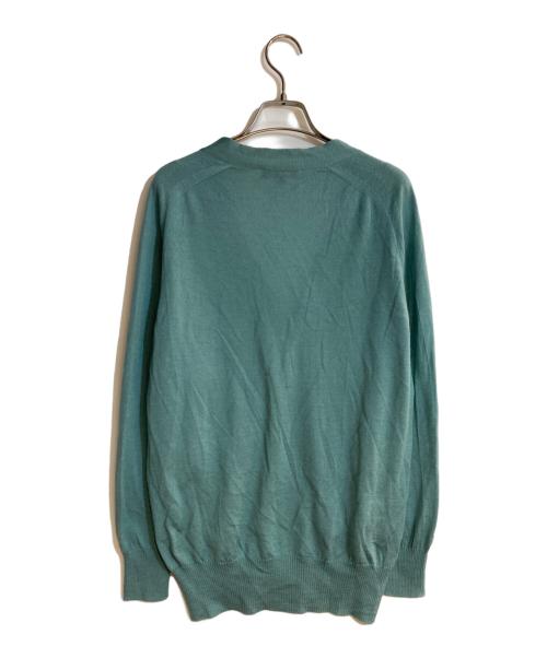 DRAWER（ドゥロワー）DRAWER (ドゥロワー) 18GカシミヤシルクVネックカーディガン グリーン サイズ:1の古着・服飾アイテム