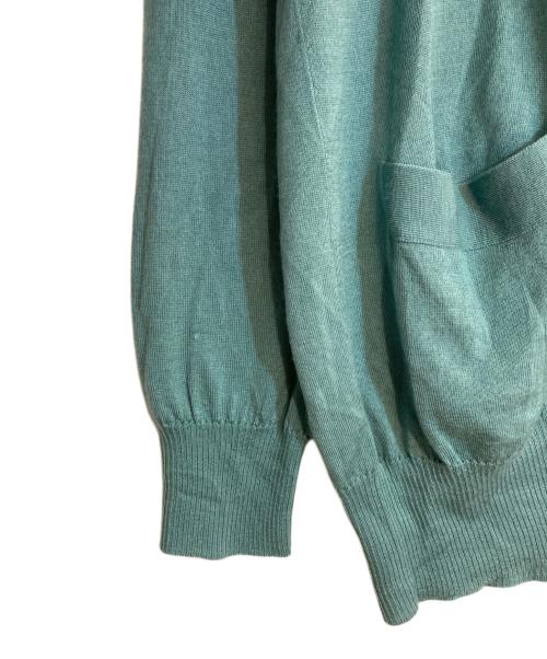 DRAWER（ドゥロワー）DRAWER (ドゥロワー) 18GカシミヤシルクVネックカーディガン グリーン サイズ:1の古着・服飾アイテム