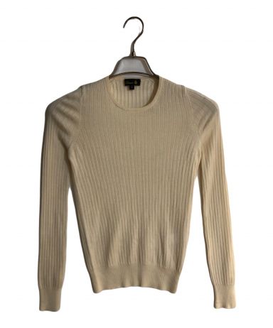 中古・古着通販】Drawer (ドゥロワー) 18Gカシミヤシルクリブクルー