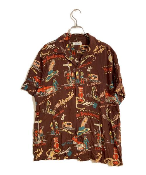 RADIALL（ラディアル）RADIALL (ラディアル) アロハシャツ ブラウン サイズ:Lの古着・服飾アイテム
