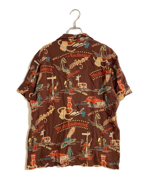 RADIALL（ラディアル）RADIALL (ラディアル) アロハシャツ ブラウン サイズ:Lの古着・服飾アイテム