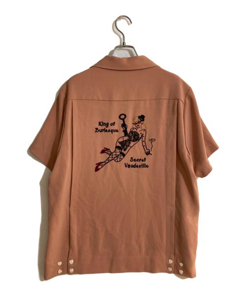 GANGSTERVILLE（ギャングスタービル）GANGSTERVILLE (ギャングスタービル) ボーリングシャツ ピンク サイズ:Lの古着・服飾アイテム