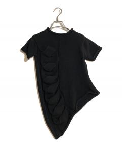 中古・古着通販】sacai (サカイ) ニット切り替えブラウス ネイビー
