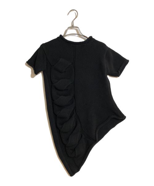 Y's（ワイズ）Y's (ワイズ) 97SS アシンメトリーデザインニットトップス ブラック サイズ:不明の古着・服飾アイテム