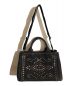中古・古着 PRADA (プラダ) カナパラインストーントートバッグ ブラック：42000円