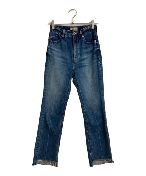 YANUK（ヤヌーク）YANUK (ヤヌーク) WAKA NOZAWA SQUAREHEM FLARE HAPPY PANTS/スクエアヘムフレアハッピーパンツ インディゴ サイズ:W24の古着・服飾アイテム