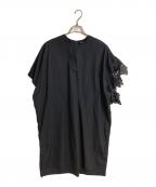 mizuiro-indミズイロインド）の古着「アシンメトリーレースワンピース」｜ネイビー