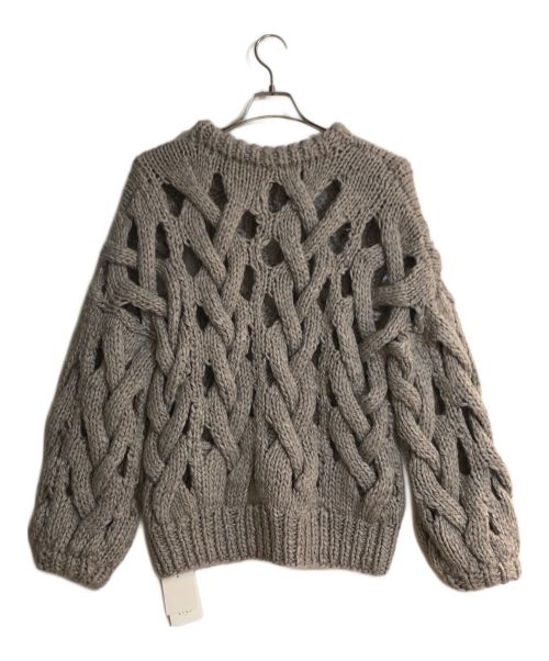 ETRE（エトレ）ETRE (エトレ) ルーズニッティングケーブルプルオーバー グレー サイズ:Free 未使用品の古着・服飾アイテム