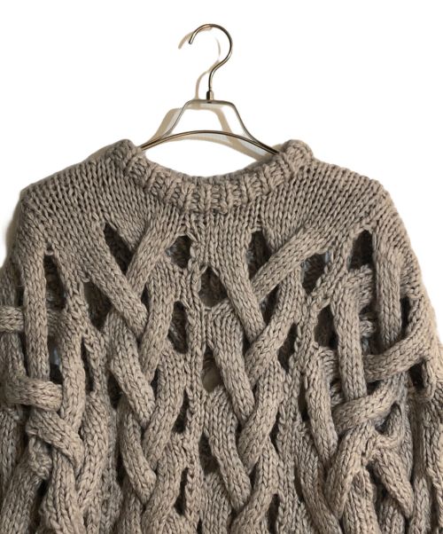 ETRE（エトレ）ETRE (エトレ) ルーズニッティングケーブルプルオーバー グレー サイズ:Free 未使用品の古着・服飾アイテム