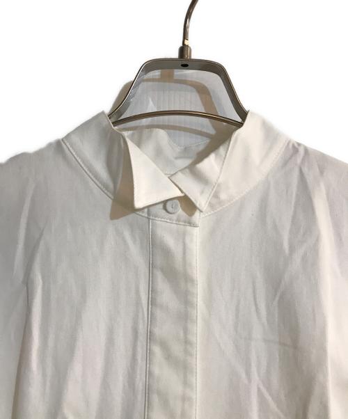 uncrave WHITE（アンクレイヴ ホワイト）uncrave WHITE (アンクレイヴ ホワイト) 【手洗い可】コットンツイル シャツワンピース ホワイト サイズ:1の古着・服飾アイテム