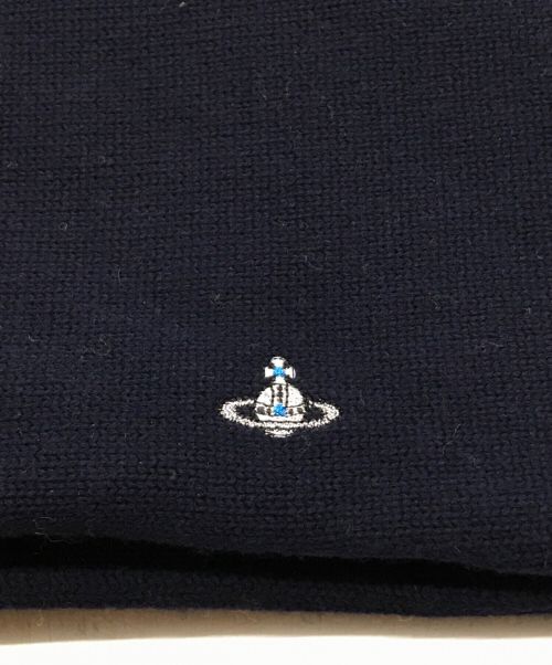 Vivienne Westwood（ヴィヴィアンウエストウッド）Vivienne Westwood (ヴィヴィアンウエストウッド) バイカラー スヌード ネイビー×オレンジ サイズ:FREEの古着・服飾アイテム