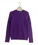 POLO RALPH LAURENポロ・ラルフローレン）の古着「カシミヤ混ケーブルニット」｜パープル