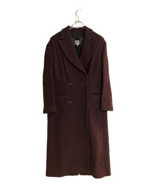 MM6 Maison Margiela（エムエムシックスメゾンマルジェラ）MM6 Maison Margiela (エムエムシックス メゾンマルジェラ) ディタッチャブルスリーブチェスターコート ボルドー サイズ:36の古着・服飾アイテム