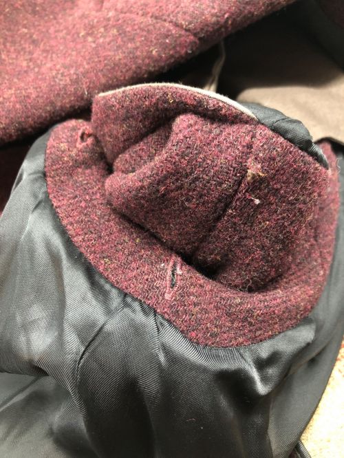 MM6 Maison Margiela（エムエムシックスメゾンマルジェラ）MM6 Maison Margiela (エムエムシックス メゾンマルジェラ) ディタッチャブルスリーブチェスターコート ボルドー サイズ:36の古着・服飾アイテム