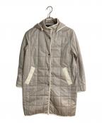 Aquascutumアクアスキュータム）の古着「フーデッドキルティングコート」｜グレー