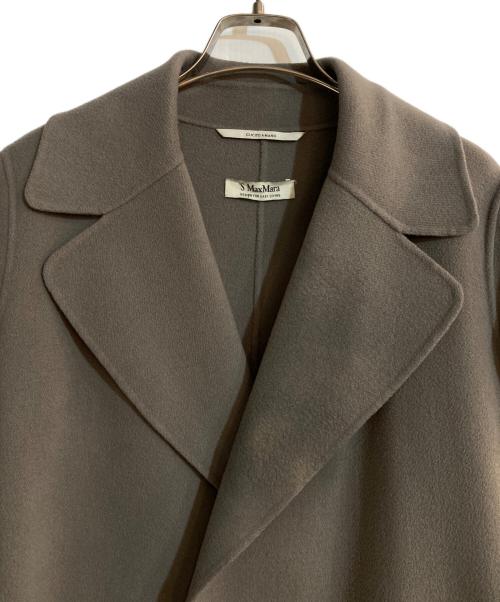 'S Max Mara（エスマックスマーラ）'S Max Mara (エスマックスマーラ) PURE NEW WOOL ダブルフェイスコート グレー サイズ:40の古着・服飾アイテム