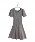 Snidelスナイデル）の古着「半袖ニットワンピース」｜ブルー