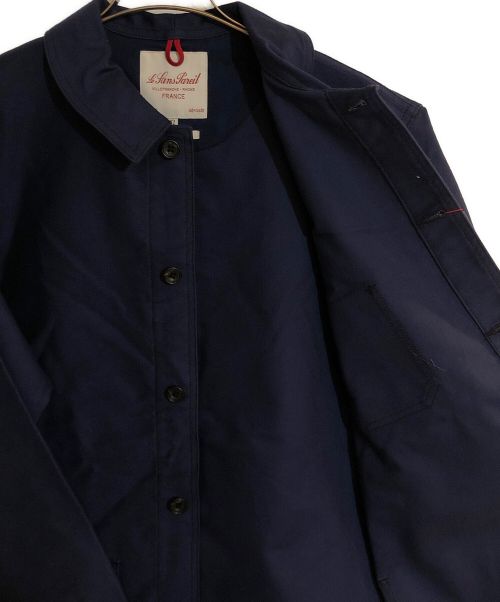 Le Sans Pareil（ル サン パレイユ）LE SANS PAREIL (ル サン パレイユ) モールスキン トラディショナルカバーオール ネイビー サイズ:42 未使用品の古着・服飾アイテム