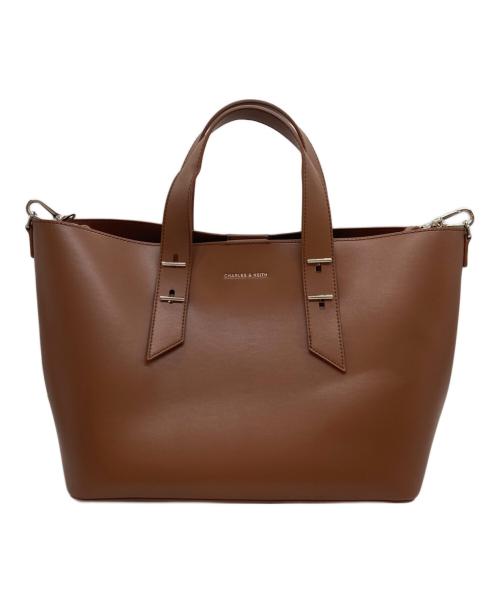 CHARLES & KEITH（チャールズアンドキース）CHARLES & KEITH (チャールズ＆キース) ダブルハンドル スローチーバッグ カラー : chocolateの古着・服飾アイテム