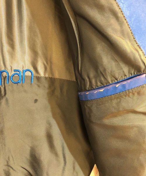 MARC BUCHANAN pellepelle（マーク ブキャナン ペレペレ）MARC BUCHANAN pellepelle (マーク ブキャナン ペレペレ) レザースタジャン ブルー サイズ:40の古着・服飾アイテム